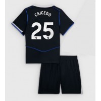 Stroje piłkarskie Chelsea Moises Caicedo #25 Koszulka Trzeciej dla dzieci 2025-26 Krótki Rękaw (+ szorty)